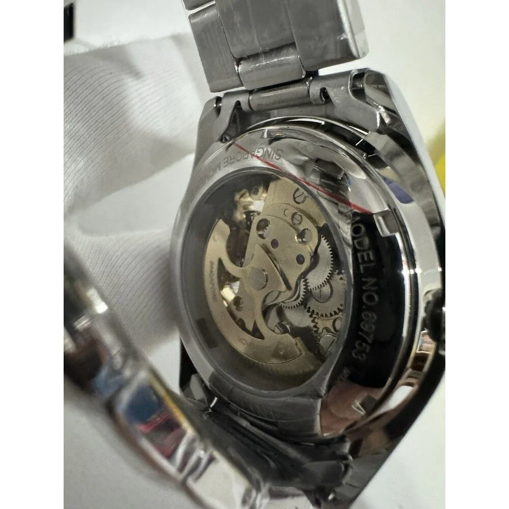 Invicta Objet D Art Glyph Automatic Men's Watch Skeleton Dial 43mm Silver/Gold